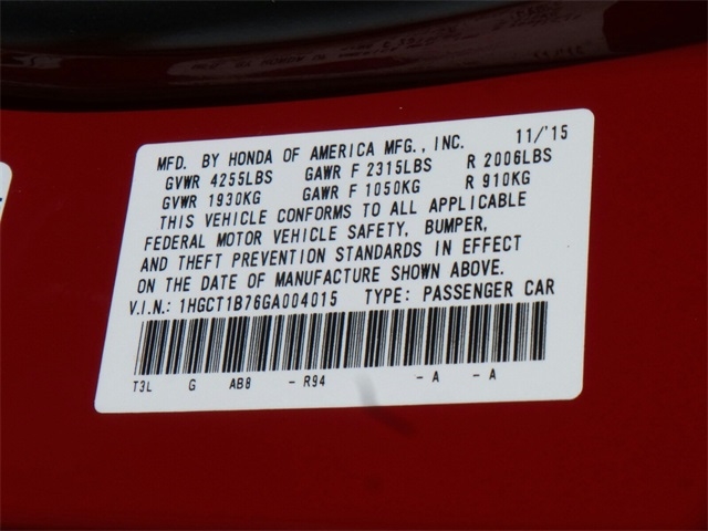 2016 Honda Accord EX