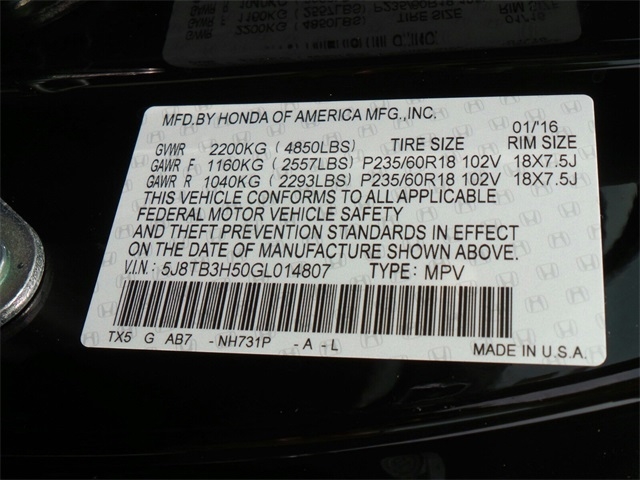 2016 Acura RDX Base w/Technology Package