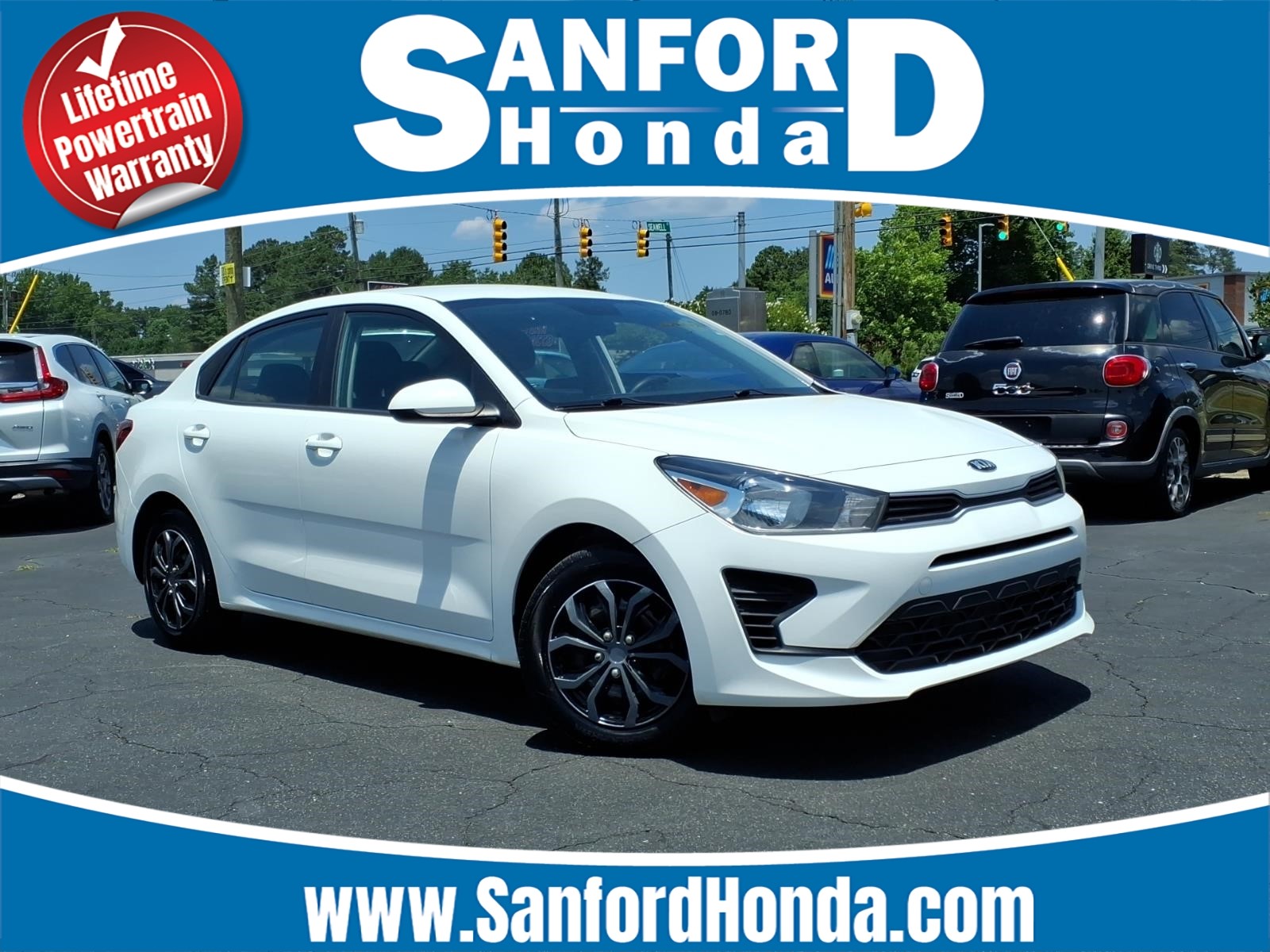 Clear White Ud 2021 Kia Rio LX FWD Sedan Front-Wheel Drive Continuously Variable Transmission