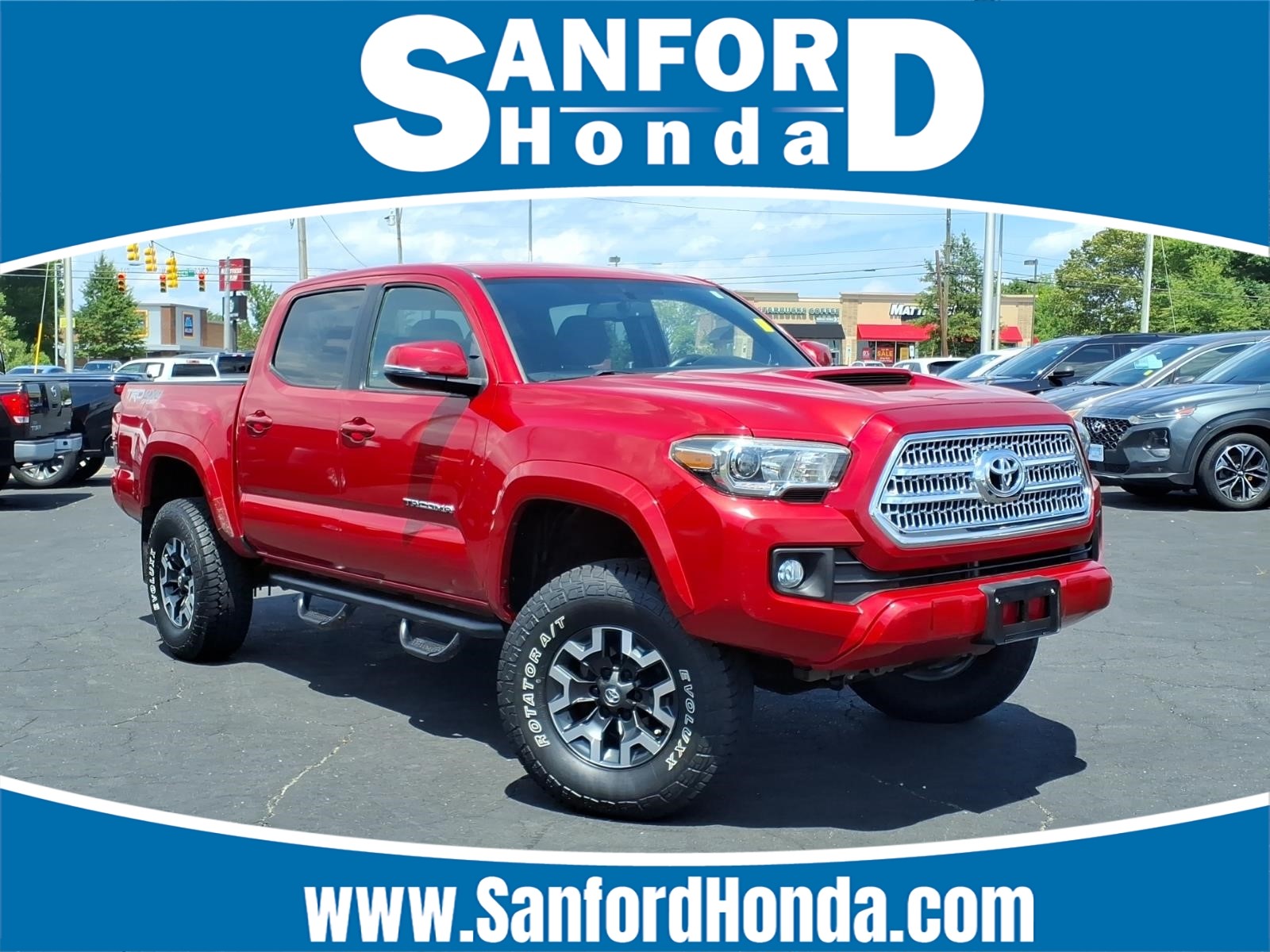 Barcelona Red Metallic 3r3 2017 Toyota Tacoma Pickup Truck Four-Wheel Drive 6-Speed Automatic