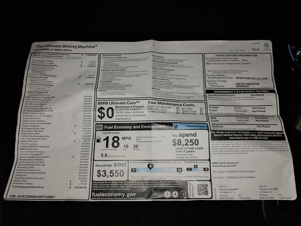 2025 BMW X7 M60i 2025 BMW X7 M60i