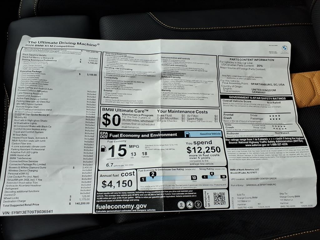 2026 BMW X5 M Competition