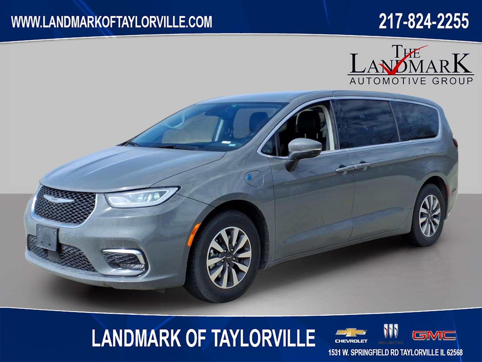 Gray 2023 Chrysler Pacifica Hybrid Touring L FWD Minivan Front-Wheel Drive Automatic