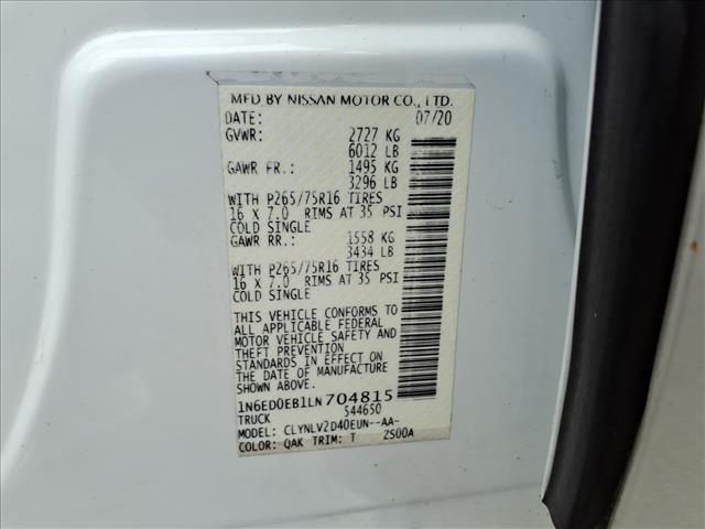 2020 Nissan Frontier PRO-4X