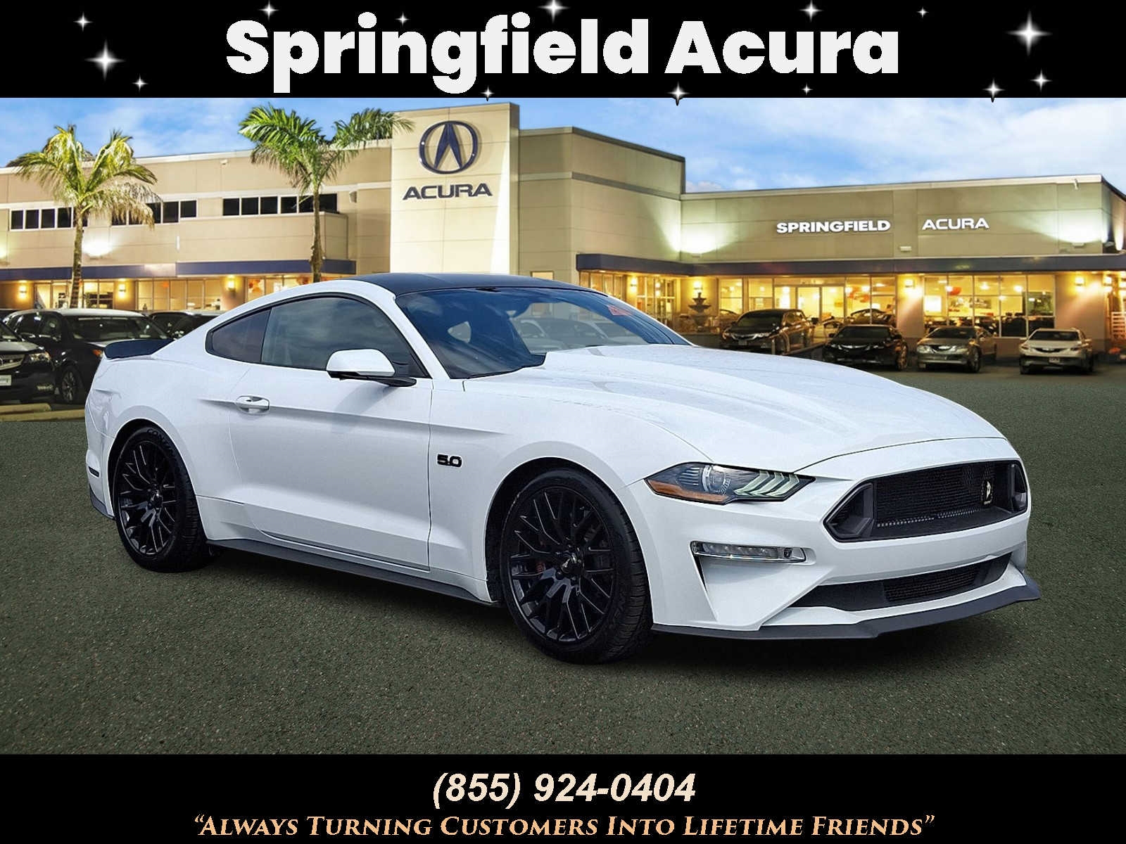 Oxford White 2019 Ford Mustang GT Premium Coupe RWD Coupe Rear-Wheel Drive Automatic