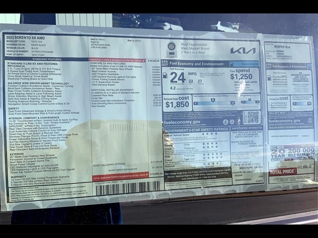 2023 Kia Sorento SX:830899