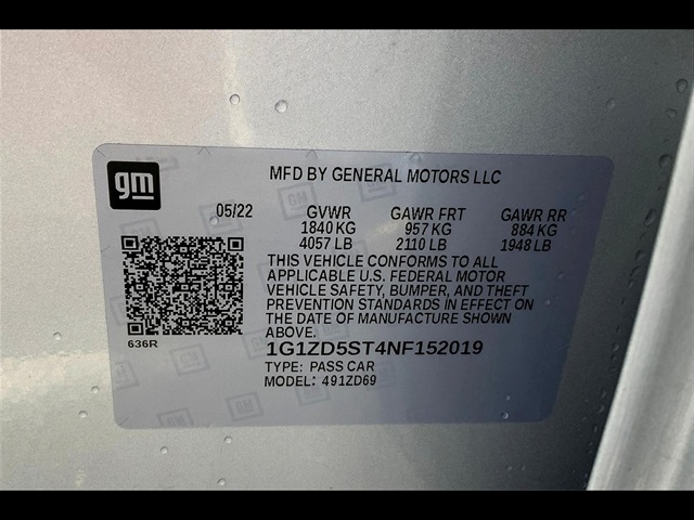 2022 Chevrolet Malibu LT:K53575