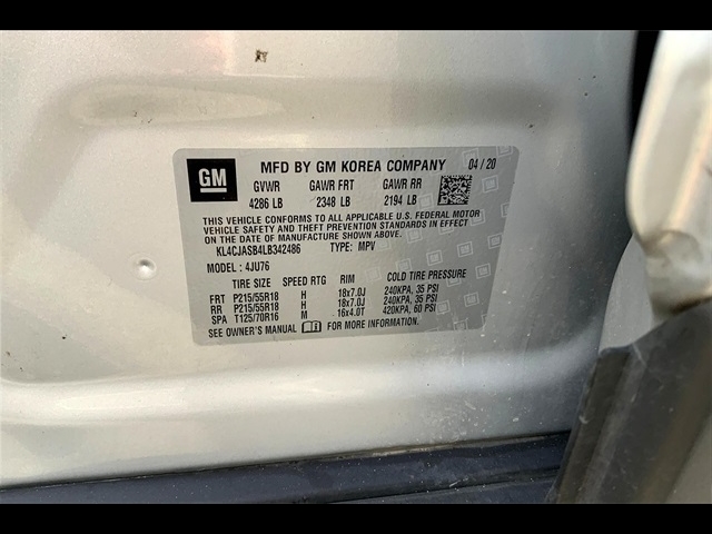 2020 Buick Encore Preferred:K63763