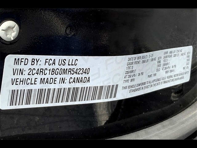 2021 Chrysler Pacifica Touring L:K63651