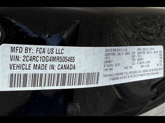 2021 Chrysler Voyager LXi:K63705