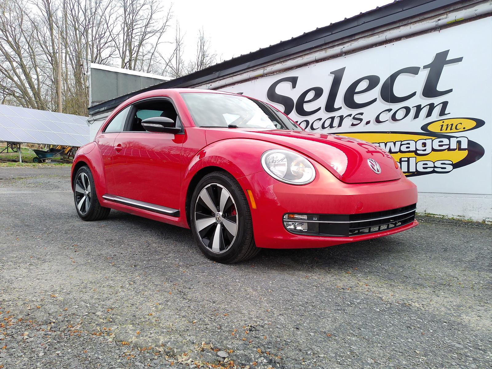 Red 2012 Volkswagen Beetle Turbo Hatchback Front-Wheel Drive Manual