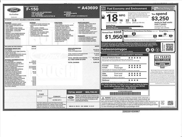 2022 Ford F-150 XLT Sport 5l 4X4:10427