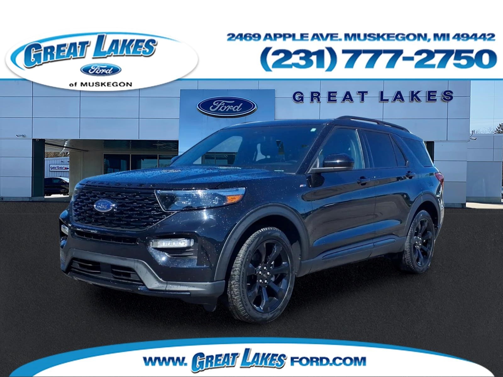 Agate Black 2024 Ford Explorer SUV / Crossover All-Wheel Drive Automatic