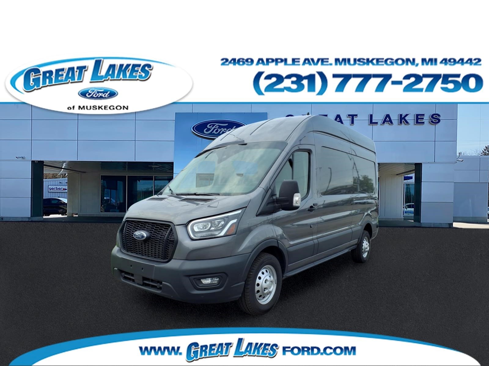 Carbonized Gray M7 2024 Ford Transit Cargo Van All-Wheel Drive Automatic