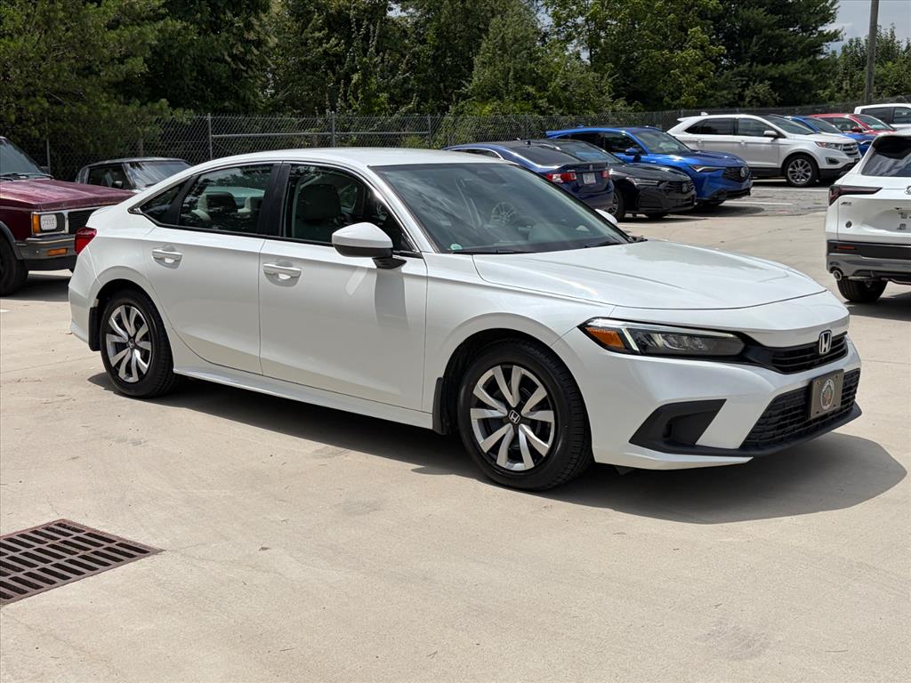 Gray (Platinum White Pearl Wx) 2023 Honda Civic Sedan Front-Wheel Drive Continuously Variable Transmission