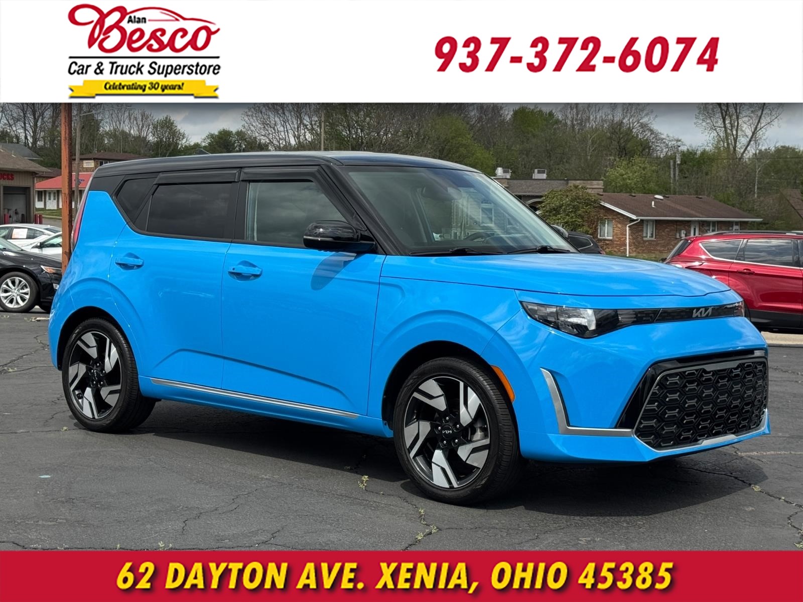 Surf Blue/Black Roof 2023 Kia Soul GT-Line FWD SUV / Crossover Front-Wheel Drive Continuously Variable Transmission