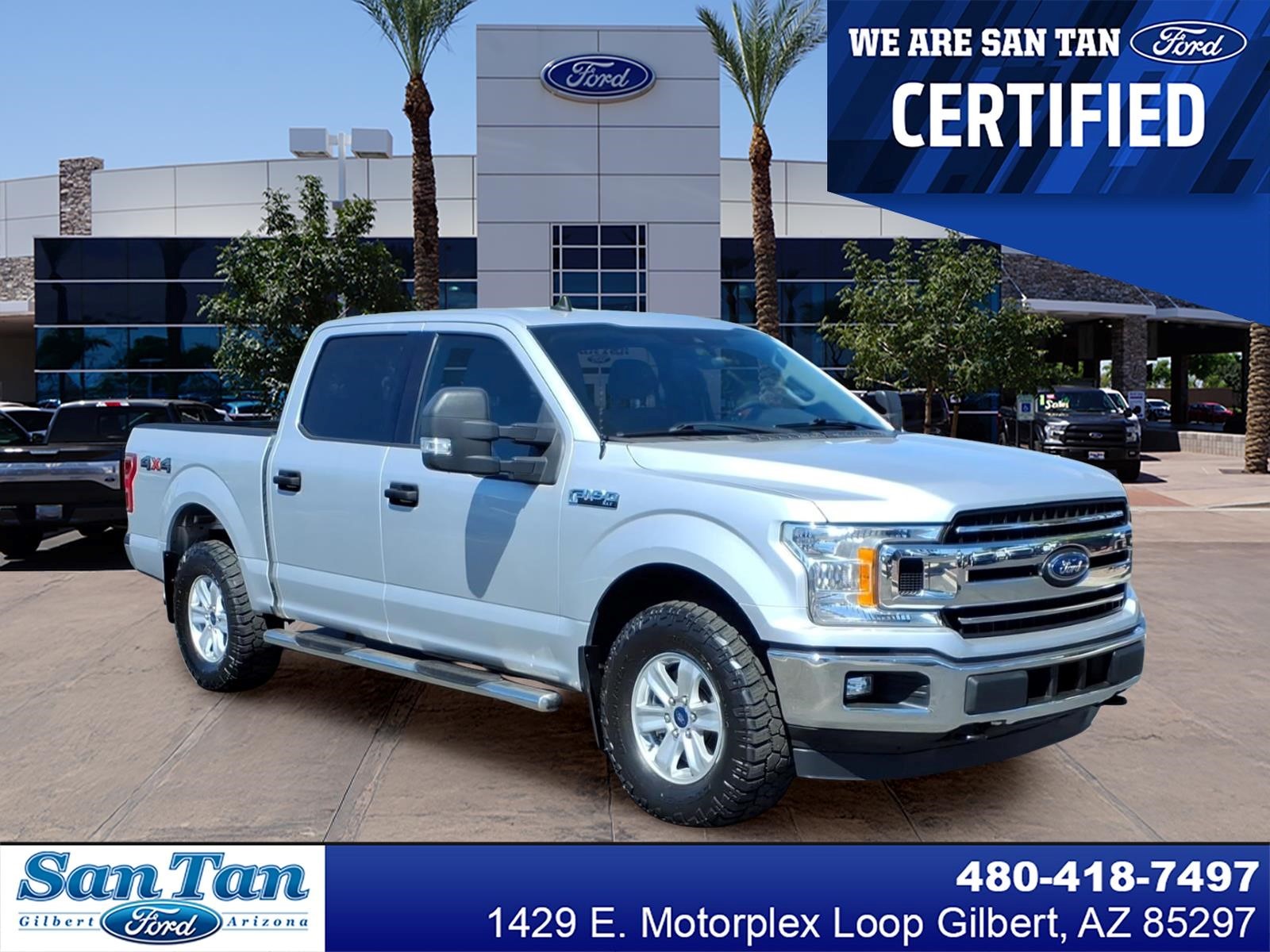 Ingot Silver Ux 2019 Ford F-150 XLT SuperCrew 4WD Pickup Truck Four-Wheel Drive Automatic