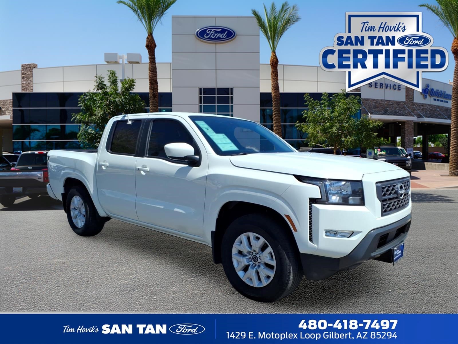 Glacier White 2024 Nissan Frontier Pickup Truck 4X2 9-Speed Automatic Overdrive