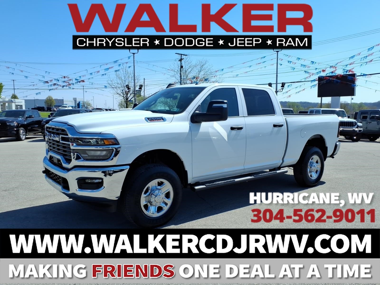 White 2026 RAM 2500 Tradesman Crew Cab 4WD Pickup Truck Four-Wheel Drive 8-Speed Automatic