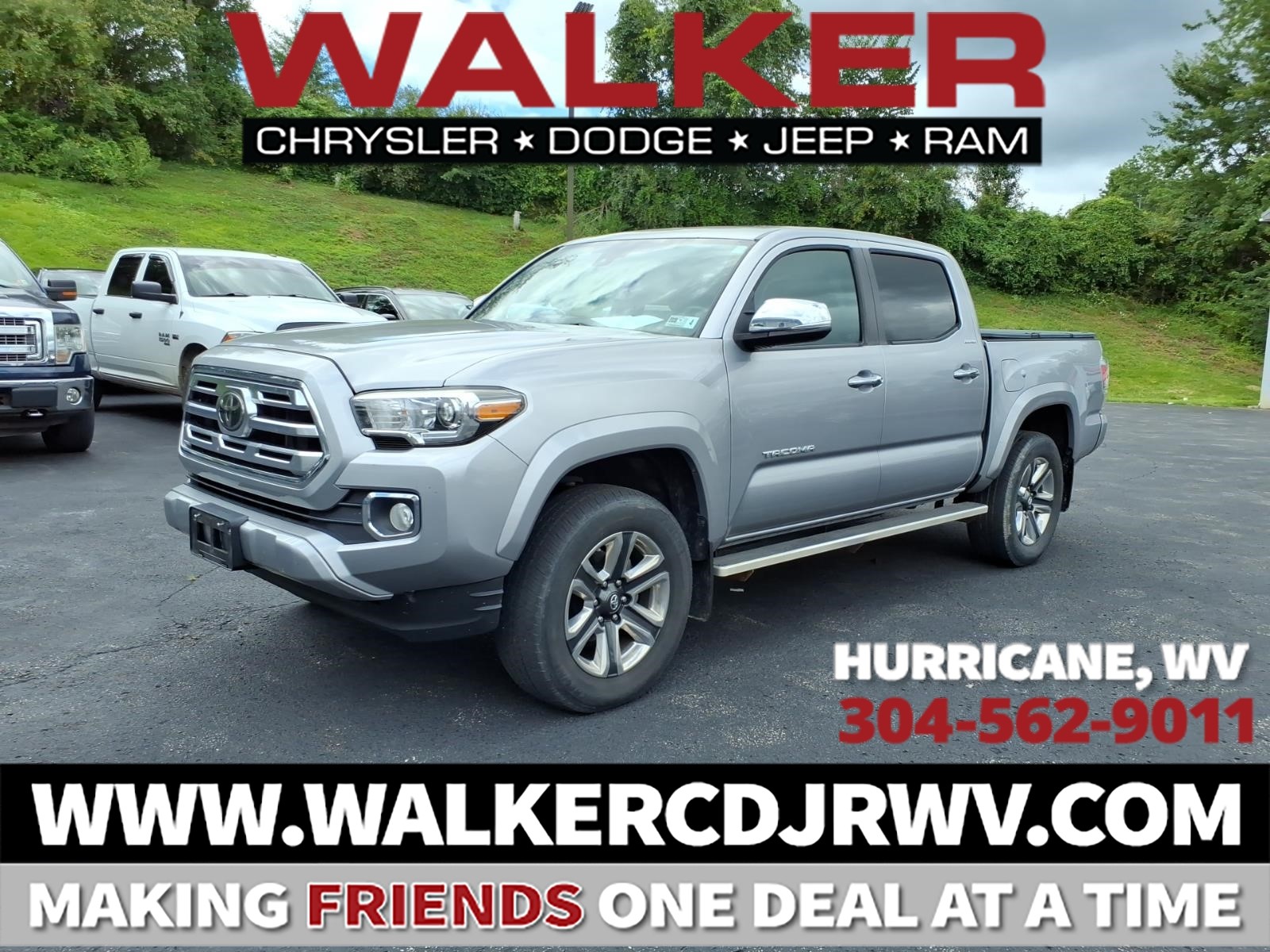 Silver 2019 Toyota Tacoma Pickup Truck Four-Wheel Drive 6-Speed Automatic