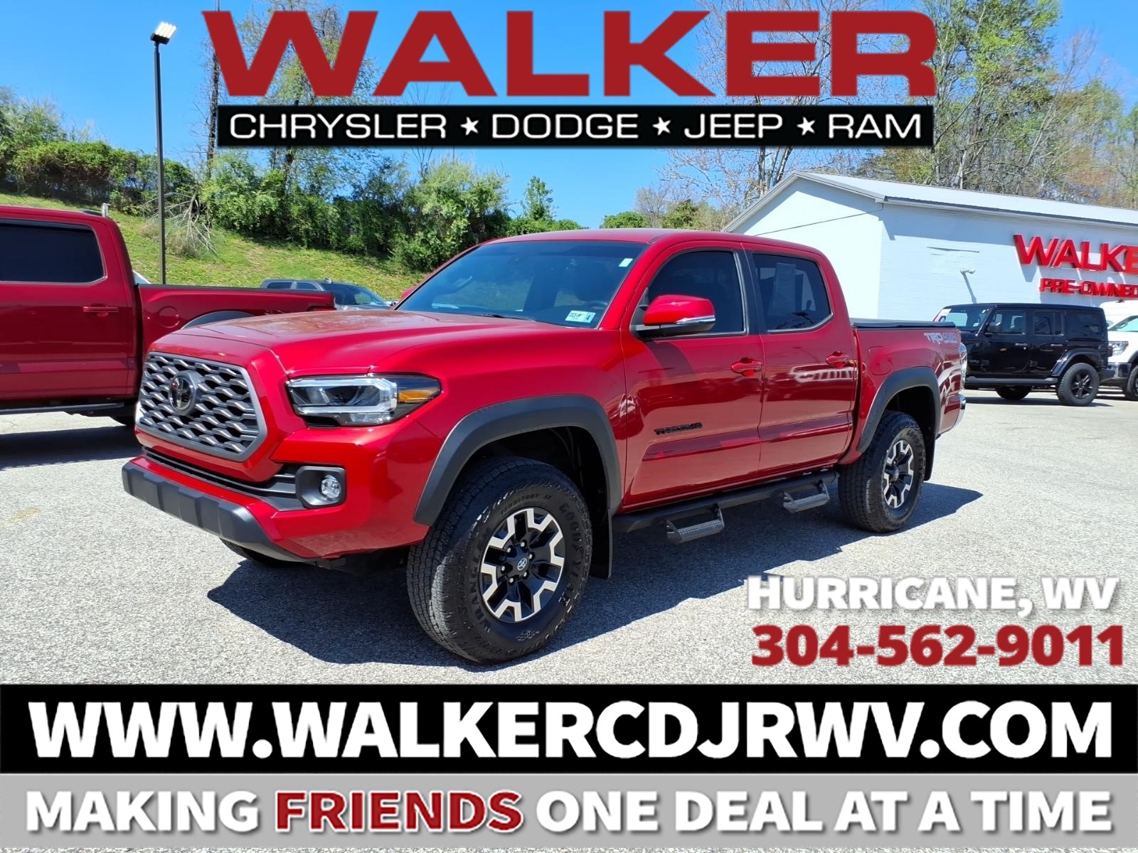 Red 2023 Toyota Tacoma TRD Off Road Double Cab 4WD Pickup Truck Four-Wheel Drive Automatic