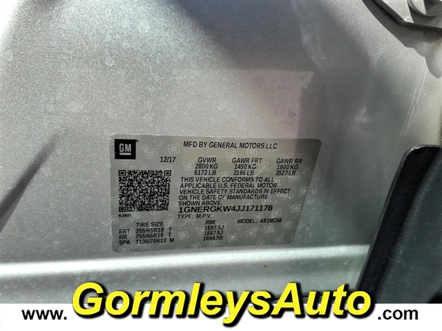 2018 Chevrolet Traverse LT Cloth:171178P