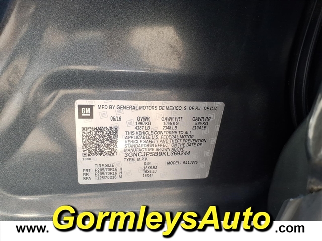 2019 Chevrolet Trax LT:369244P