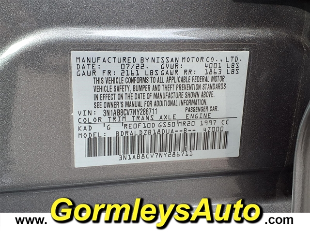 2022 Nissan Sentra SV:286711P