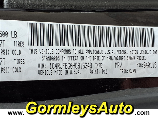 2017 Jeep Grand Cherokee Limited:815343P