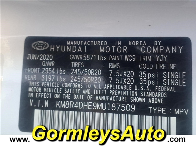 2021 Hyundai PALISADE SEL:187509P