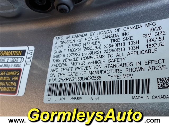 2020 Honda CR-V EX:692588P