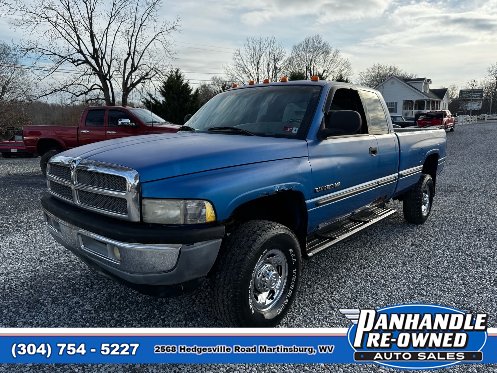 Blue 1999 Dodge RAM 2500 Laramie SLT Quad Cab 4WD Pickup Truck Four-Wheel Drive Automatic