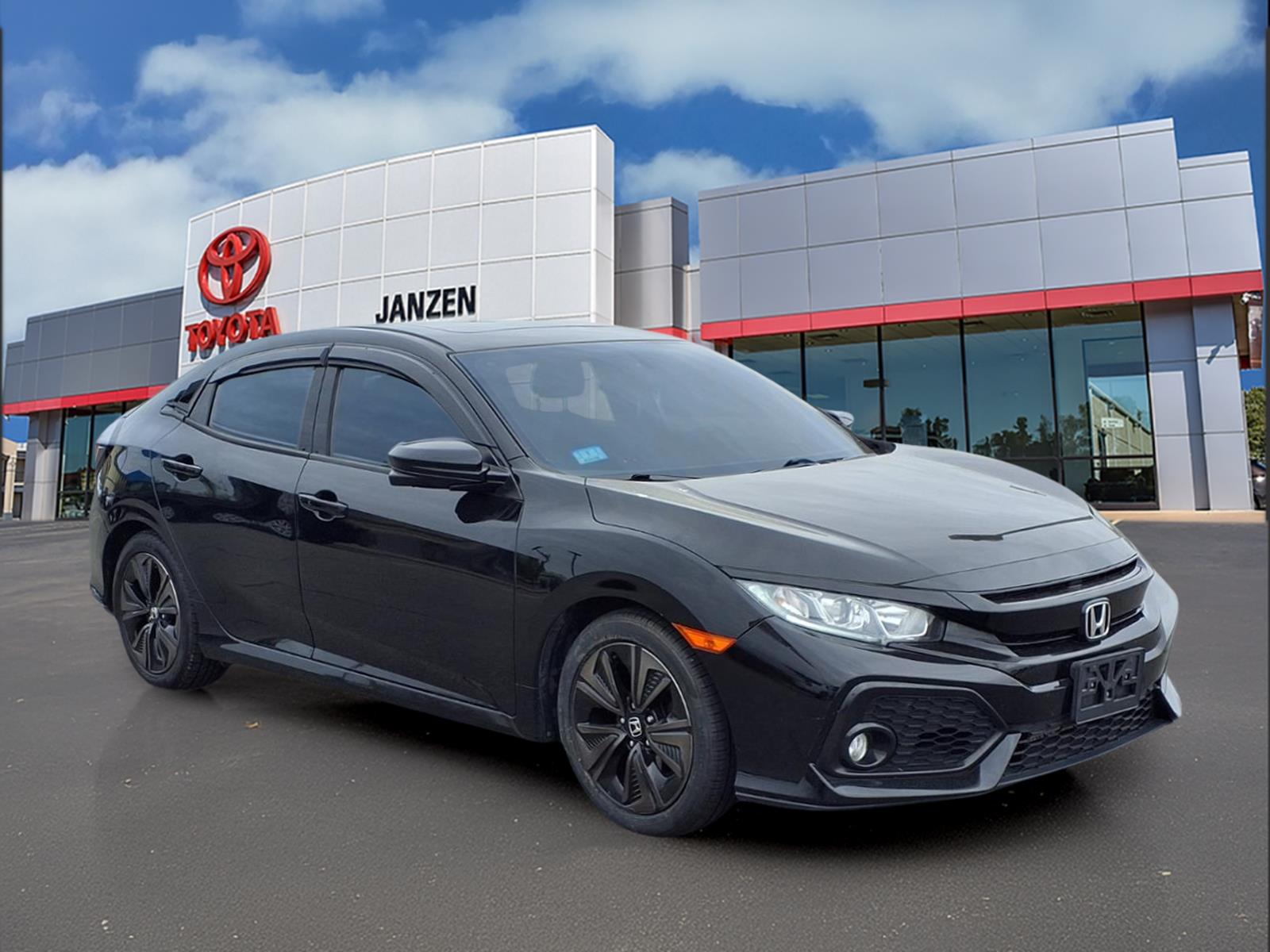 Crystal Black Pearl 2018 Honda Civic Hatchback EX-L FWD with Navigation Hatchback Front-Wheel Drive Continuously Variable Transmission