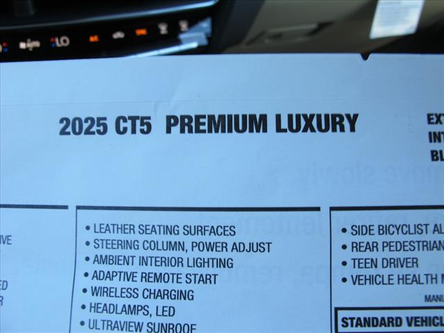 new 2025 Cadillac CT5 car, priced at $51,900