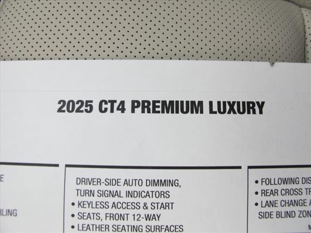 new 2025 Cadillac CT4 car, priced at $42,805