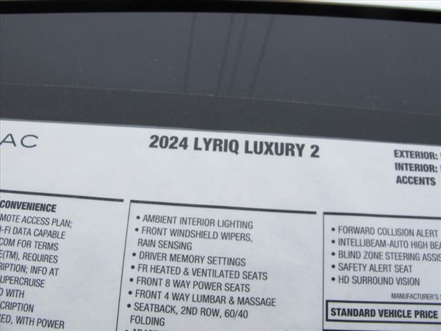 new 2024 Cadillac LYRIQ car, priced at $68,450