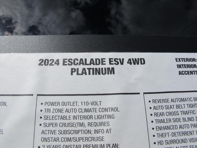 new 2024 Cadillac Escalade ESV car, priced at $123,740